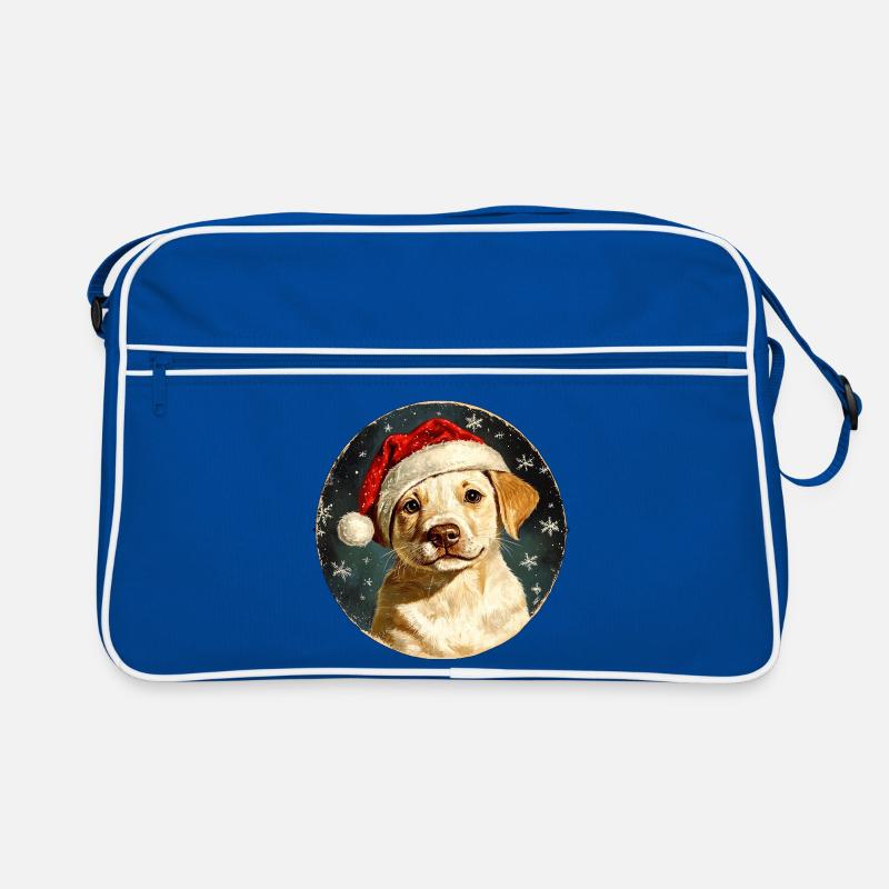Weihnachtsmann Collie Retro Tasche
