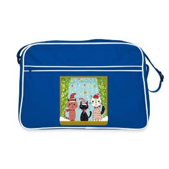La magie de Noël des chats - Sac Retro - bleu/blanc - Devant