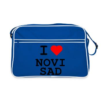 Ich liebe Novi Sad - J’adore Novi Sad - Sac Retro - bleu/blanc - Devant