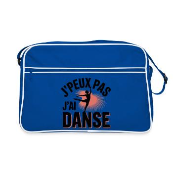 I Can't, I Have Dance - Retro Bag - blue/white - Front