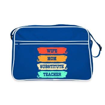Professeur remplaçant Professeur remplaçant - Sac Retro - bleu/blanc - Devant