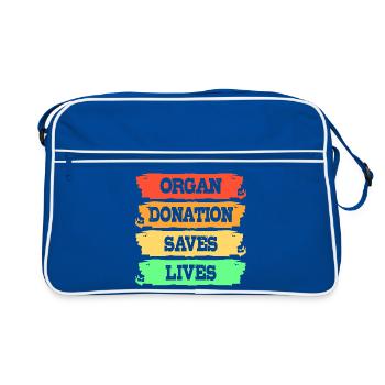 Liver Organ Donor Liver Donation Organ Donor - Retro Bag - blue/white - Front