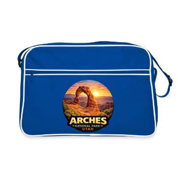 Arches National Park Utah Delicate Arch - Retro Bag - blue/white - Front