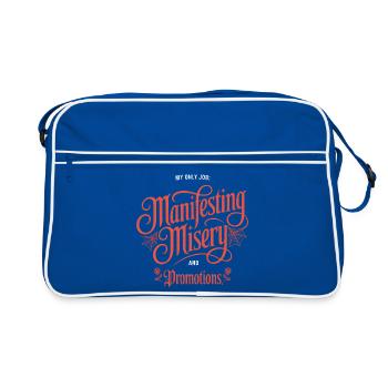 Manifester la misère et les promotions - Sac Retro - bleu/blanc - Devant