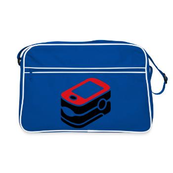 Pulsoximeter Sauerstoff Medizin - Retro Tasche - Blau/Weiß - Vorne