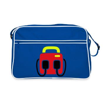 Defibrillator AED Erste Hilfe - Retro Tasche - Blau/Weiß - Vorne