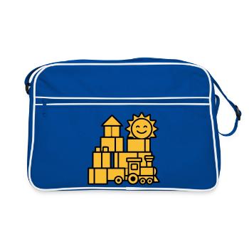 Jouets ferroviaires Blocs de construction - Sac Retro - bleu/blanc - Devant