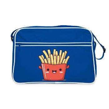 Merry Fries Cartoon - Retro Bag - blue/white - Front