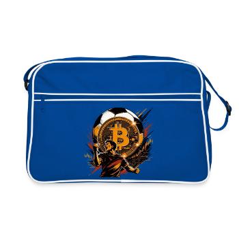 crypto jubilation bitcoin power germany football - Retro Bag - blue/white - Front