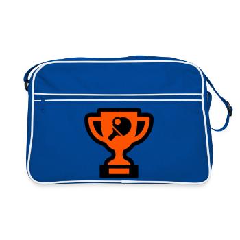 Vainqueur du tournoi de tennis de table Cup - Sac Retro - bleu/blanc - Devant