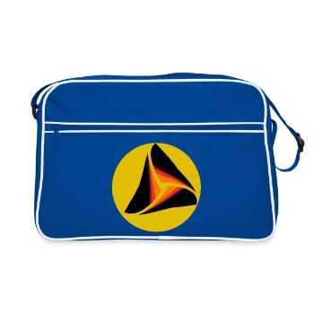 Volley-ball de plage, plage et soleil - Sac Retro - bleu/blanc - Devant