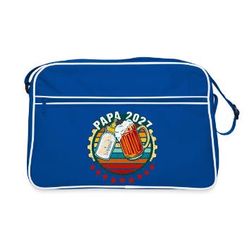 Dad 2027 Announcement Pregnancy Father-to-be - Retro Bag - blue/white - Front