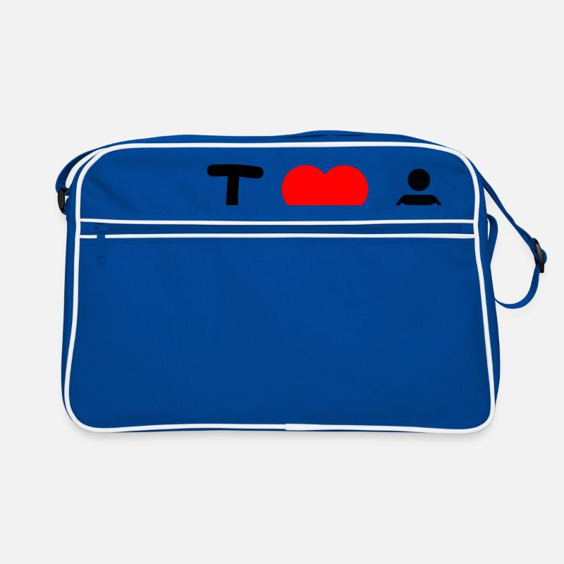 J'adore lire Bookworm Bookworm - Sac Retro - bleu/blanc