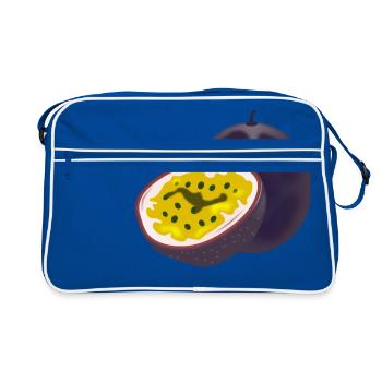 fruit de la passion fruit de la passion fruit de légumes - Sac Retro - bleu/blanc - Devant