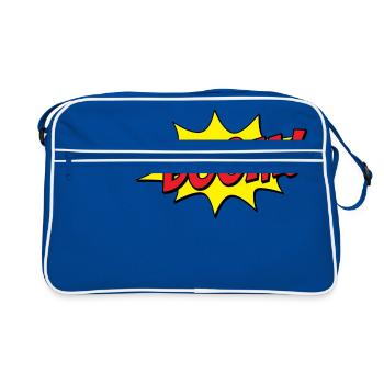 Boom! - Retro Tasche - Blau/Weiß - Vorne