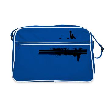 3 athlètes dévoués - Sac Retro - bleu/blanc - Devant