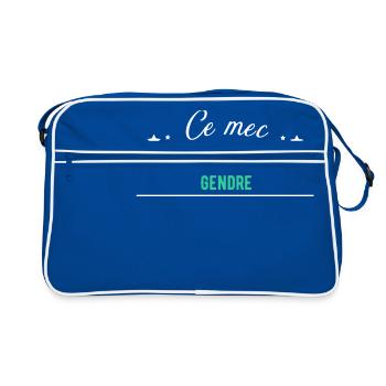 Un super Gendre cadeau - Sac Retro - bleu/blanc - Devant