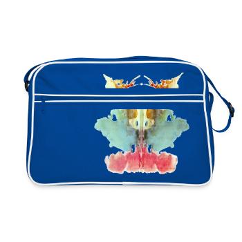 Rorschach Tafel 9/10 - Retro Tasche - Blau/Weiß - Vorne