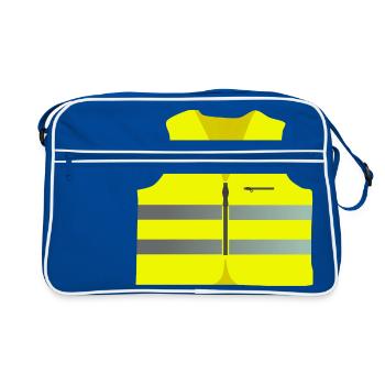 Gilet de sécurité pour les gilets jaunes Protest Yellow West - Sac Retro - bleu/blanc - Devant