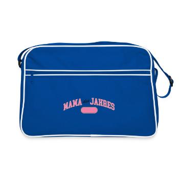 Maman de l’année – Prix rose - Sac Retro - bleu/blanc - Devant
