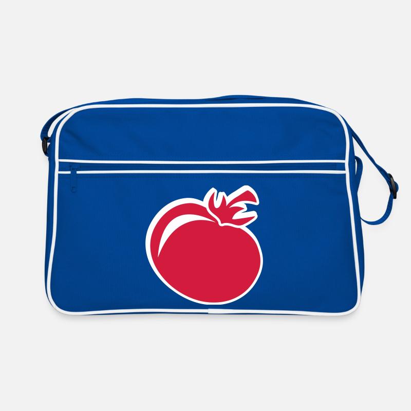 Tomate rouge - Sac Retro - bleu/blanc