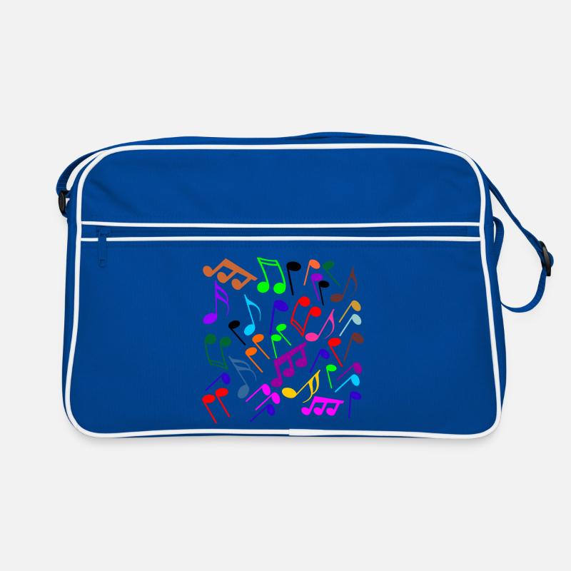 Notes de musique en version entrecroisée de couleurs Sac Retro
