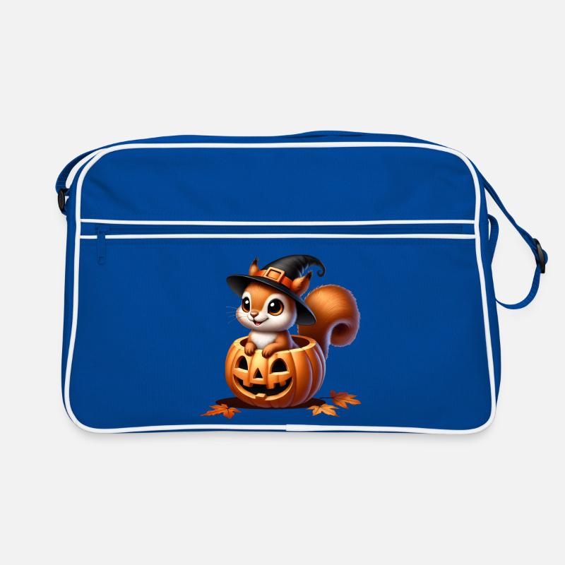 Écureuil mignon d’Halloween : un plaisir effrayant et doux Sac Retro