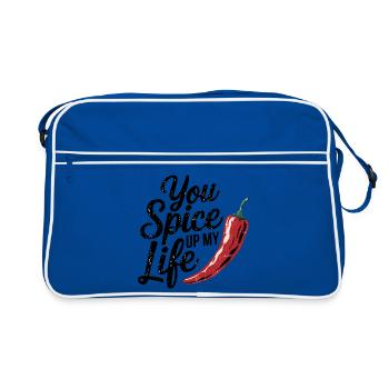 You Spicy Up My Life, Pepper Lover  - Retro Bag - blue/white - Front
