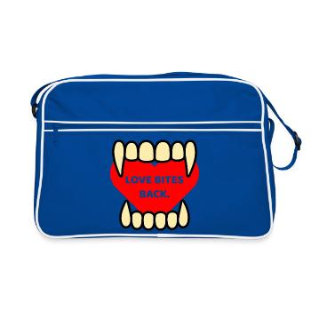 LOVE BITES BACK. - Sac Retro - bleu/blanc - Devant