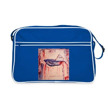 Bhuddas Cave - Retro Tasche - Blau/Weiß - Vorne