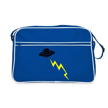 Invasion d’OVNIs, attaque éclair Vector extraterrestre - Sac Retro - bleu/blanc - Devant