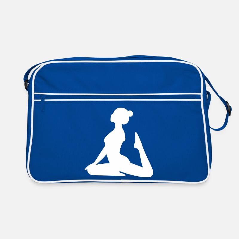 Yoga Forms Silhouettes White Retro Bag