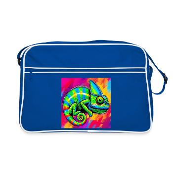 chameleon - Retro Bag - blue/white - Front