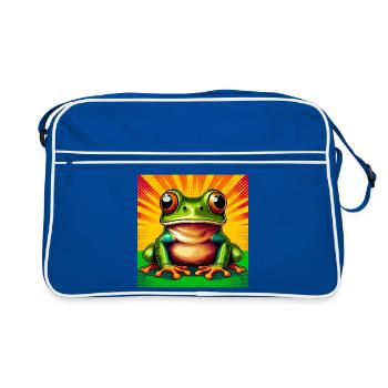 grenouille - Sac Retro - bleu/blanc - Devant