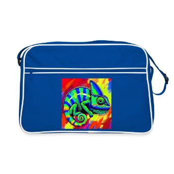 chameleon - Retro Bag - blue/white - Front