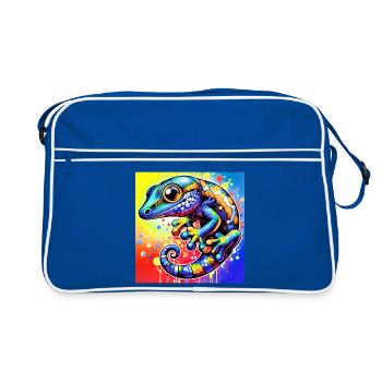 Gecko - Retro Bag - blue/white - Front