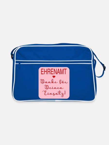 Danke Einsatz Ehrenamt - Retro Tasche - Blau/Weiß