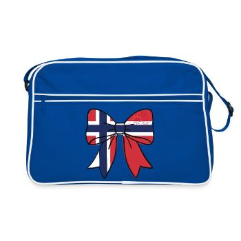 Norwegischer Bogen - Retro Tasche - Blau/Weiß - Vorne