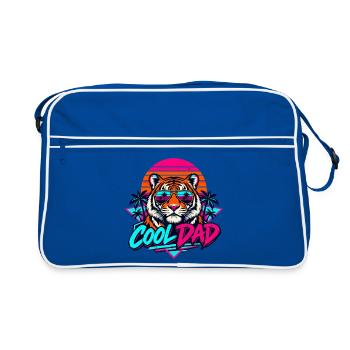 Tiger Retro Sonnenbrillen Dad - Retro Tasche - Blau/Weiß - Vorne