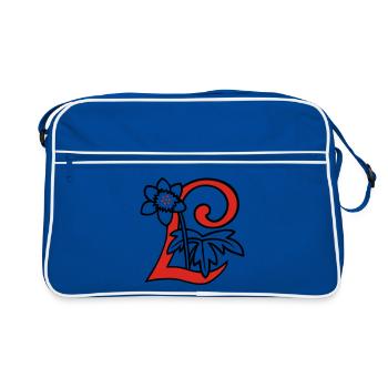 Symbol L - Retro Bag - blue/white - Front