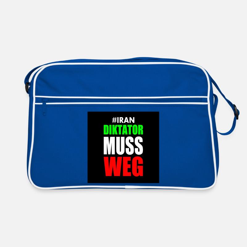 Iran diktator muss weg Retro Tasche