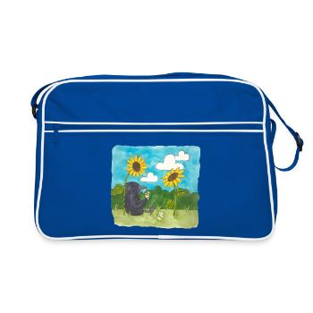 Raven Sunflowers chill Summer Lemonade Daylight Saving Time - Retro Bag - blue/white - Front