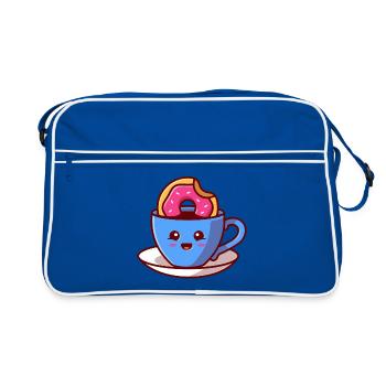 Encouragement de la Coupe Kawaii Donut - Sac Retro - bleu/blanc - Devant
