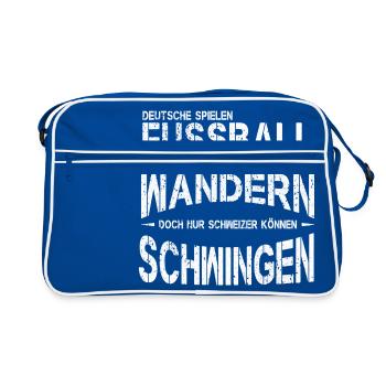 Schwingen - Retro Tasche - Blau/Weiß - Vorne
