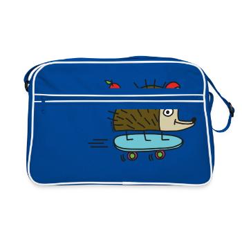 Skater Igel par cheslo - Sac Retro - bleu/blanc - Devant