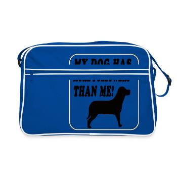 CHIEN ABONNÉS - Sac Retro - bleu/blanc - Devant