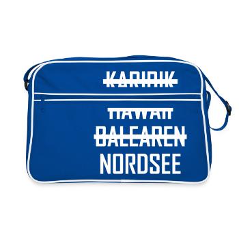 Nordsee - Retro Tasche - Blau/Weiß - Vorne