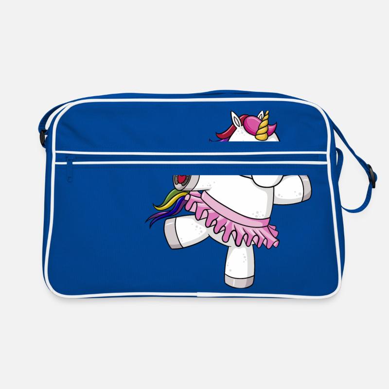 Tanzendes Comic Einhorn Regenbogen Retro Tasche