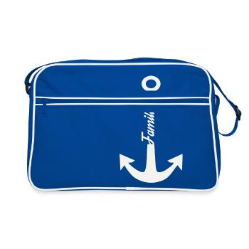 Famille - Sac Retro - bleu/blanc - Devant