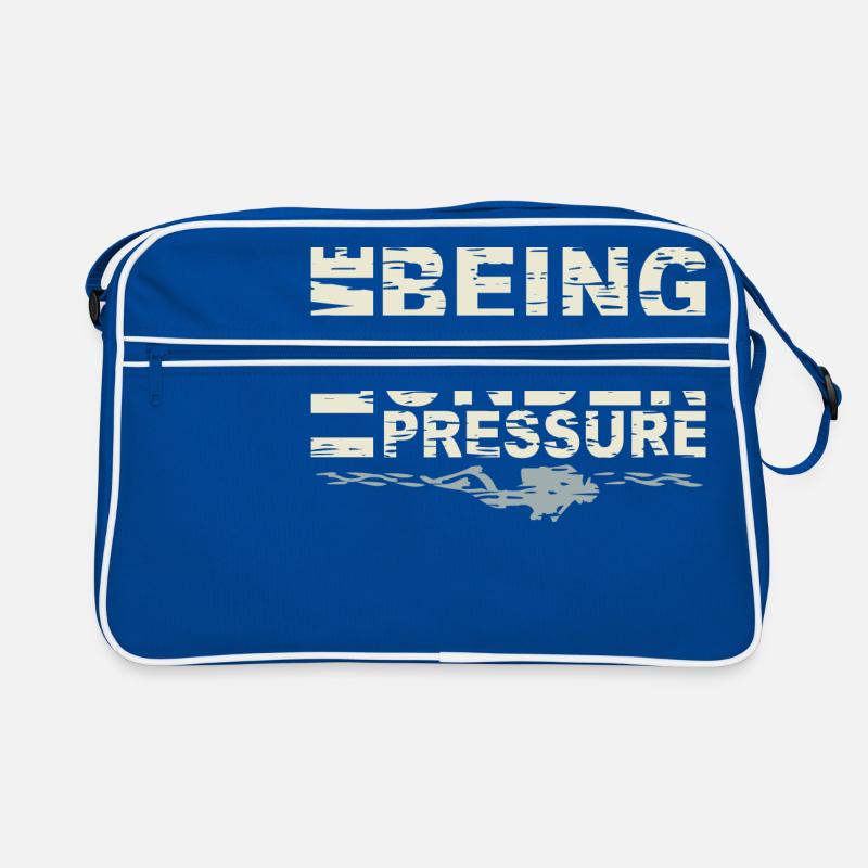 Under Pressure - Retro Tasche - Blau/Weiß